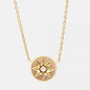 Pre Owned Christian Dior Rose Devant Opal 18K Pink Gold Opal Pendant Necklace 