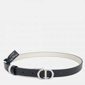 Pre Owned Dior Black/White Reversible Belt