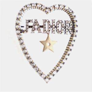 Pre Owned Dior Crystal J'adior Heart Brooch