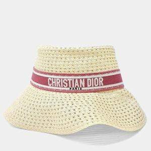 مملوكة مسبقًا Dior Beige Raffia Hat