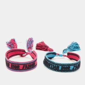 مملوكة مسبقًا Dior Blue & Pink J'Adior Friendship Bracelets Set of 2