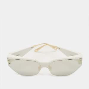 مملوكة مسبقًا Dior White/Grey Mirrored 51A4 DiorClub M3U Cat Eye Sunglasses