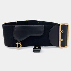 Pre Owned Dior Leather saddle belt