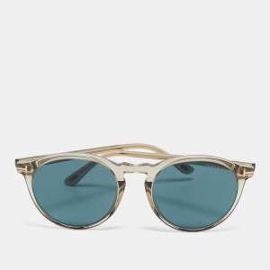 Pre Owned Tom Ford Blue Aurrele TF904 Round Sunglasses