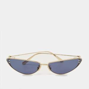 Pre Owned نظارة شمسية ديور بلو/ذهبي ميستيور B1U عيون قطة