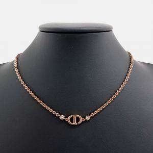Pre Owned Dior Rose Gold Plated Necklace
