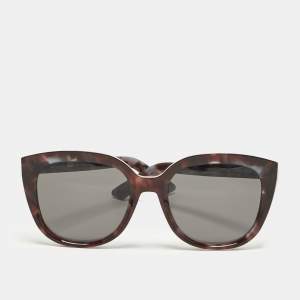 Pre Owned Dior Burgundy/Black DiorMidnight S128AO Butterfly Sunglasses