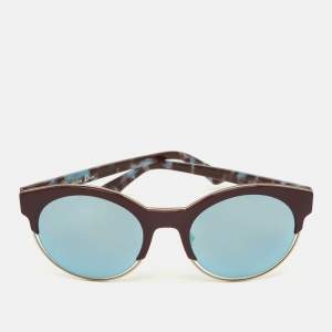 Pre Owned Dior Burgundy/Grey Gradient Sideral 1 Round Sunglasses