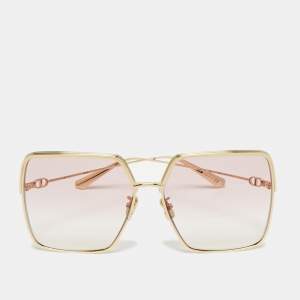 مملوكة مسبقًا Dior Pink/Gold Tone Gradient EverDior S1U Square Sunglasses