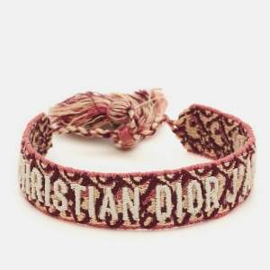 مملوكة مسبقًا Dior J'Adior Woven Fabric Adjustable Bracelet