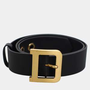 Pre Owned Dior Diorquake Blue Leather Belt GHW