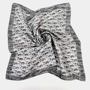 Pre Owned Dior Homme Oblique Black/Multicolor Silk Scarf