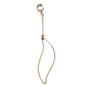 Pre Owned Dior Gold Tone Single Long Drop Earring