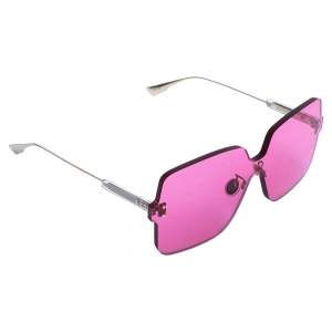 مملوكة مسبقًا Dior Pale Gold Tone/ Fuchsia Pink ColorQuake1 Square Sunglasses