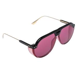 Dior Pink/Black DiorClub3 Aviator Sunglasses