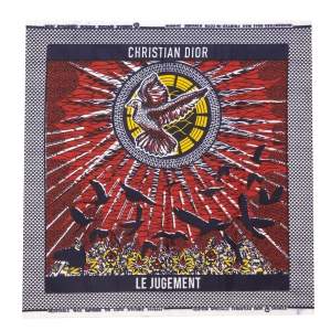 Dior Multicolor Tarot Le Jugement Cotton Square Scarf
