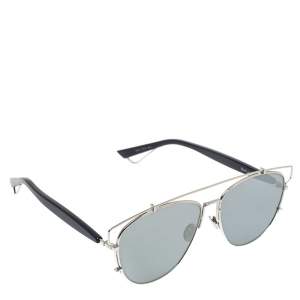 مملوكة مسبقًا Dior Silver/ Silver Mirrored 84J0T DiorTechnologic Aviator Sunglasses