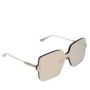 Dior Gold/Brown DDBSQ Quake 1 Shield Sunglasses