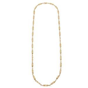 Dior Vintage Gold Tone Heart Link Necklace