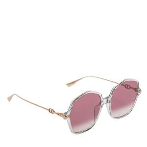 Pre Owned Dior Pink/Transparent Acetate DiorLink2 Gradient Sunglasses