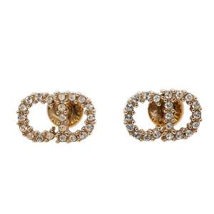 Dior Crystal Clair D Lune Stud Earrings