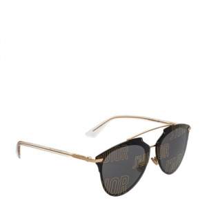 Dior Gold Tone/Black DiorReflected Aviator Sunglasses