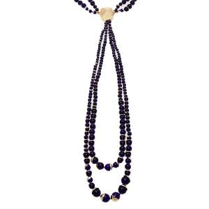 مملوكة مسبقًا Dior Mise en Dior Blue Beaded Multi Strand Necklace