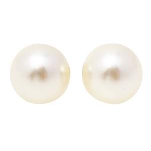 Dior Tribales Faux Pearl Gold Tone Stud Earrings