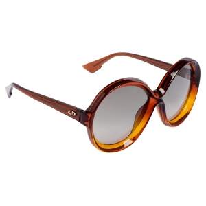 Dior Brown Acetate Bianca Gradient Oversized Sunglasses