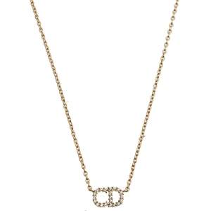 Dior Gold Tone Clair D Lune Pendant Necklace