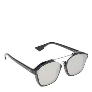 مملوكة مسبقًا Dior Silver and Black/Grey Mirrored 8070T Dior Abstract Wayfarer Sunglasses