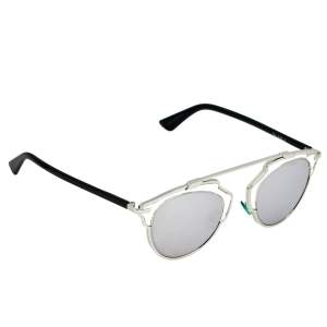 Dior Silver Tone/ Grey Mirrored DiorSoReal Aviator Sunglasses