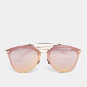 مملوكة مسبقًا Dior Gold Tone/ Rose Gold Prism Mirrored DiorReflectedP Aviator Sunglasses