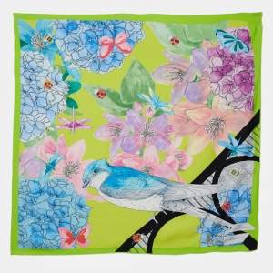 Pre Owned Dior Multicolor Le Jardins de Monsieur Dior Silk Scarf