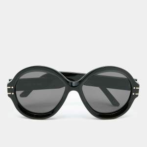 Dior Black/ Grey DiorSignature R1U Round Sunglasses