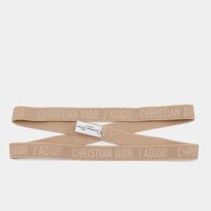 Christian Dior Beige J'Adior Elasticized Double Loop Headband