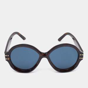 Dior Brown Havana/Blue DiorSignature R1U 20B0 Oversized Sunglasses