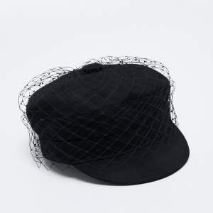 قبعة ديور ارتي نيوزبوي قطن أسود بغطاء شبك