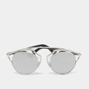 Dior Silver Tone/Grey Mirrored APPDC SoReal Aviator Sunglasses