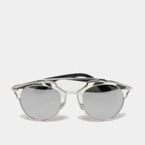 Dior Silver Tone/ Grey Mirrored APPDC DiorSoReal Aviator Sunglasses