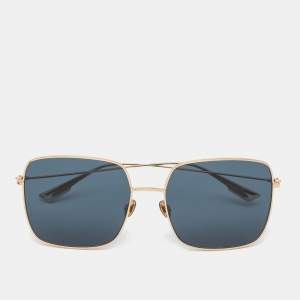 Dior Gold Blue DiorStellaire SU Square Sunglasses