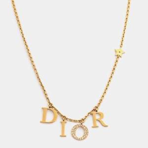 Dior Dio(r)evolution Crystal Gold Tone Necklace