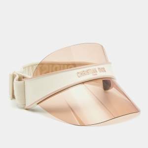 Pre Owned Dior Pink/White Dior Club 1 Sun Visor 