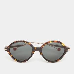 Dior Brown/Gold Tortoise Umbrage Round Sunglasses