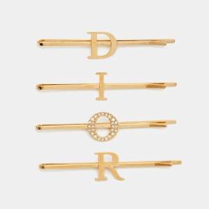 Dior Logo Crystals Hair Clip