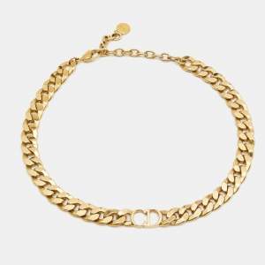Dior Danseuse Étoile  Gold Tone Chain Link Choker Necklace