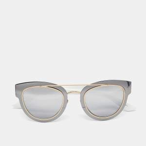 Dior White/Silver Dior Chromic Mirror Cat Eye Sunglasses