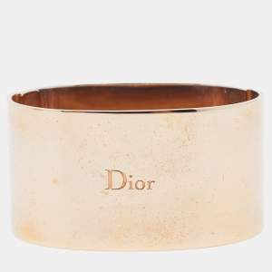 Dior Two Tone Closed Wide Cuff Bracelet 