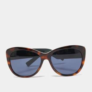 Dior Brown/Blue Inedite Crystals Embellished Cat Eye Sunglasses