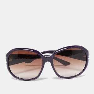 Dior Purple Gradient MinuitF Crystals Embellished Oversized Sunglasses